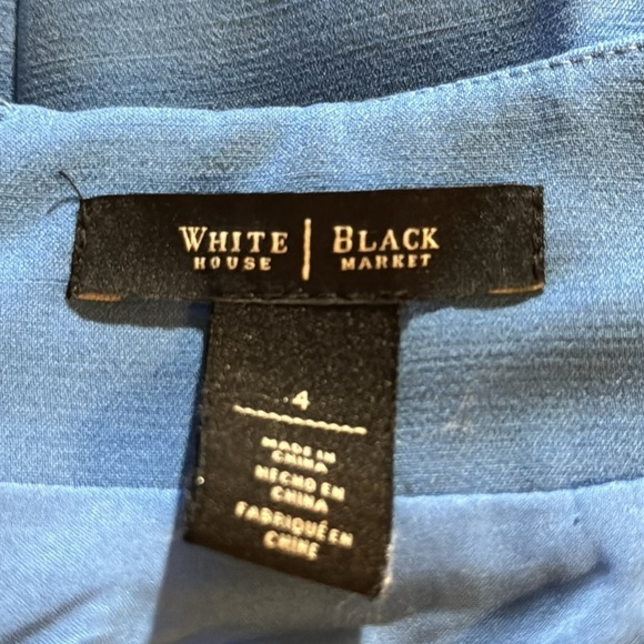 White House Black Market Sz 4 blue pencil skirt - Picture 3 of 5